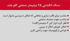 فرزانگشتی 25 میلیمتر صنعتی گلو بلند محک DG-25L
